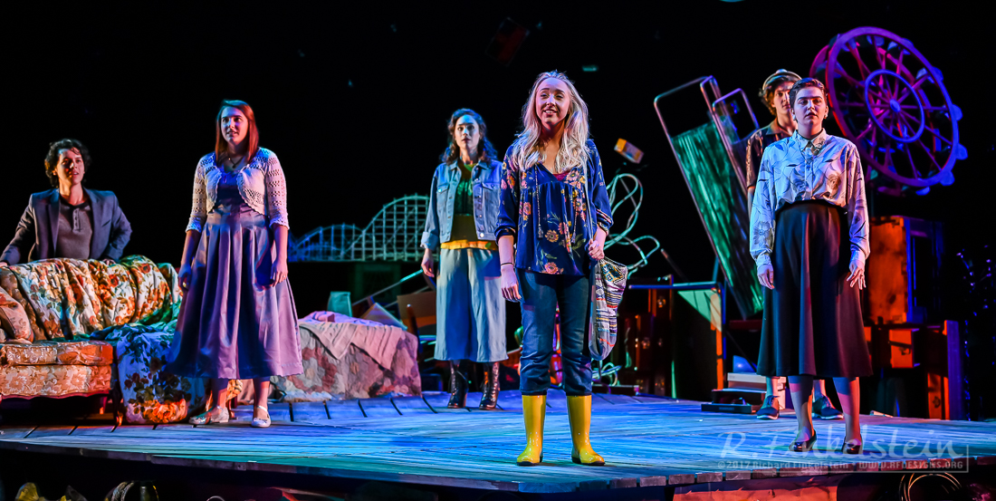 Stained Glass by Ingrid DeSanctis. Lighting Design by Richard Finkelstein. JMU Theatre