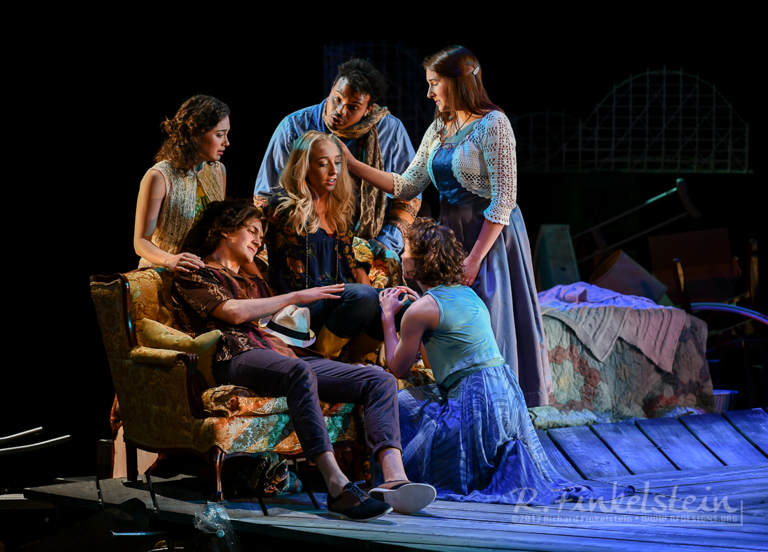 Stained Glass by Ingrid DeSanctis. Lighting Design by Richard Finkelstein. JMU Theatre