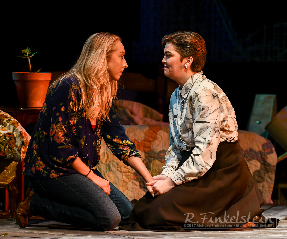 Stained Glass by Ingrid DeSanctis. Lighting Design by Richard Finkelstein. JMU Theatre