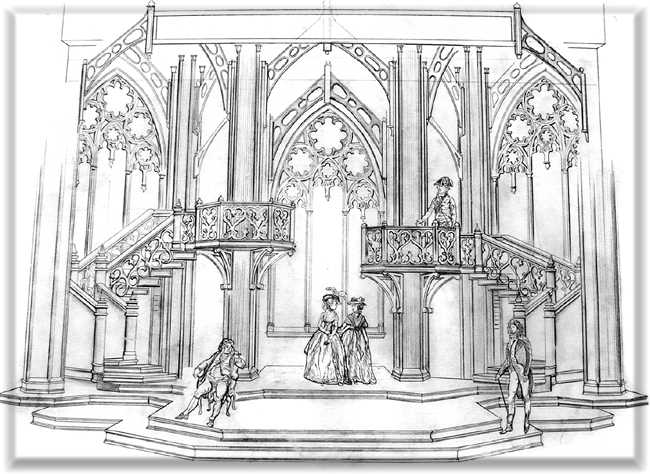 Amadeus set design by Richard Finkelstein