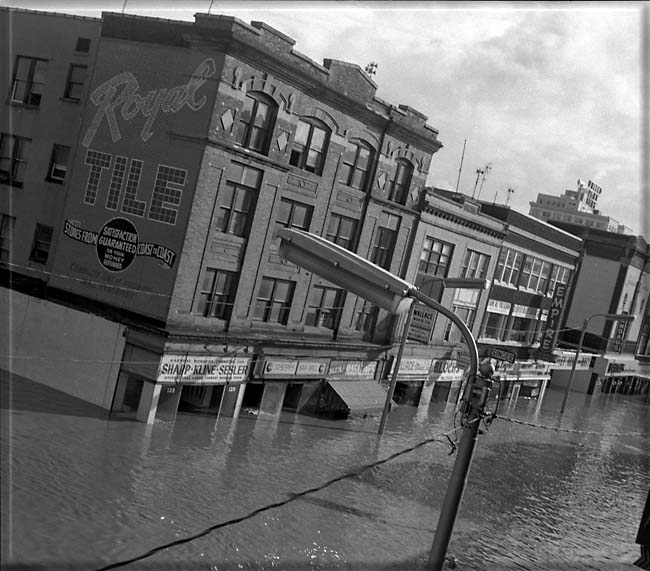 The birth of HBO. Home Box Office in June 1972 in Wilkes-Barre PA during the great Agnes Flood. Photo is by R. Finkelstein and is under copyright.